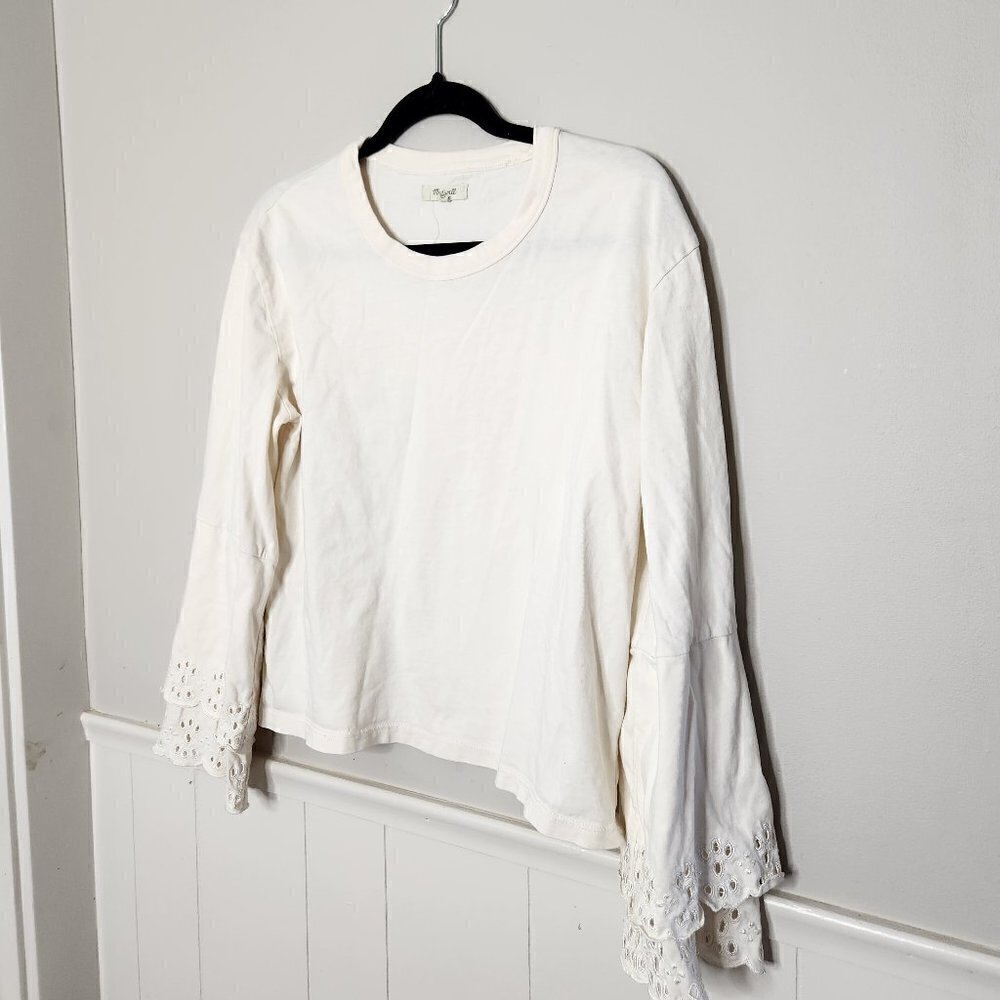 MADEWELL Eyelet Embroidered Tier-Sleeve Tee - Picture 2 of 6